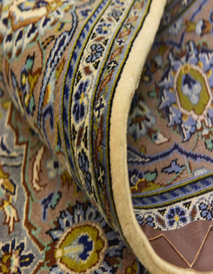 Detail image of  4' 6 x 7' 4  Hand Knotted Kashan Persian Rug