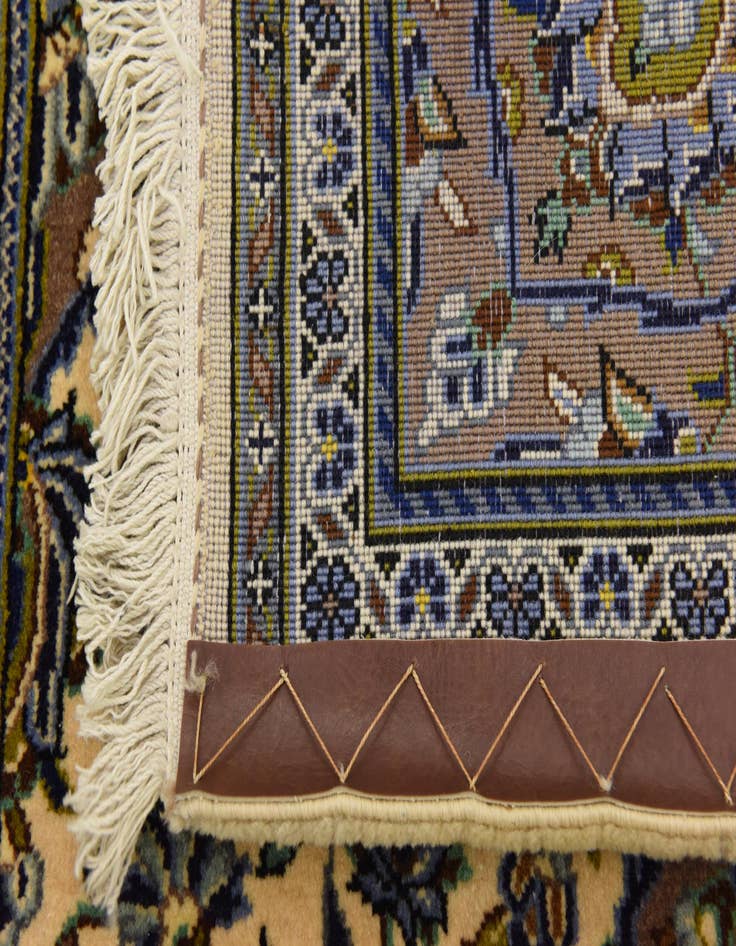 Detail image of  4' 6 x 7' 4  Hand Knotted Kashan Persian Rug