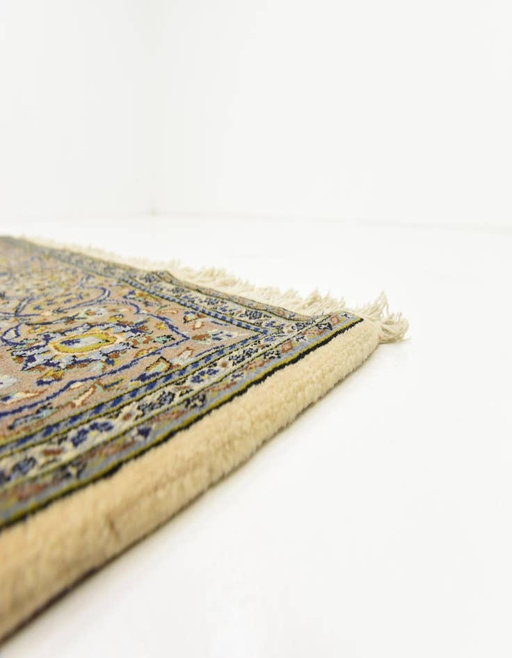 Detail image of  4' 6 x 7' 4  Hand Knotted Kashan Persian Rug