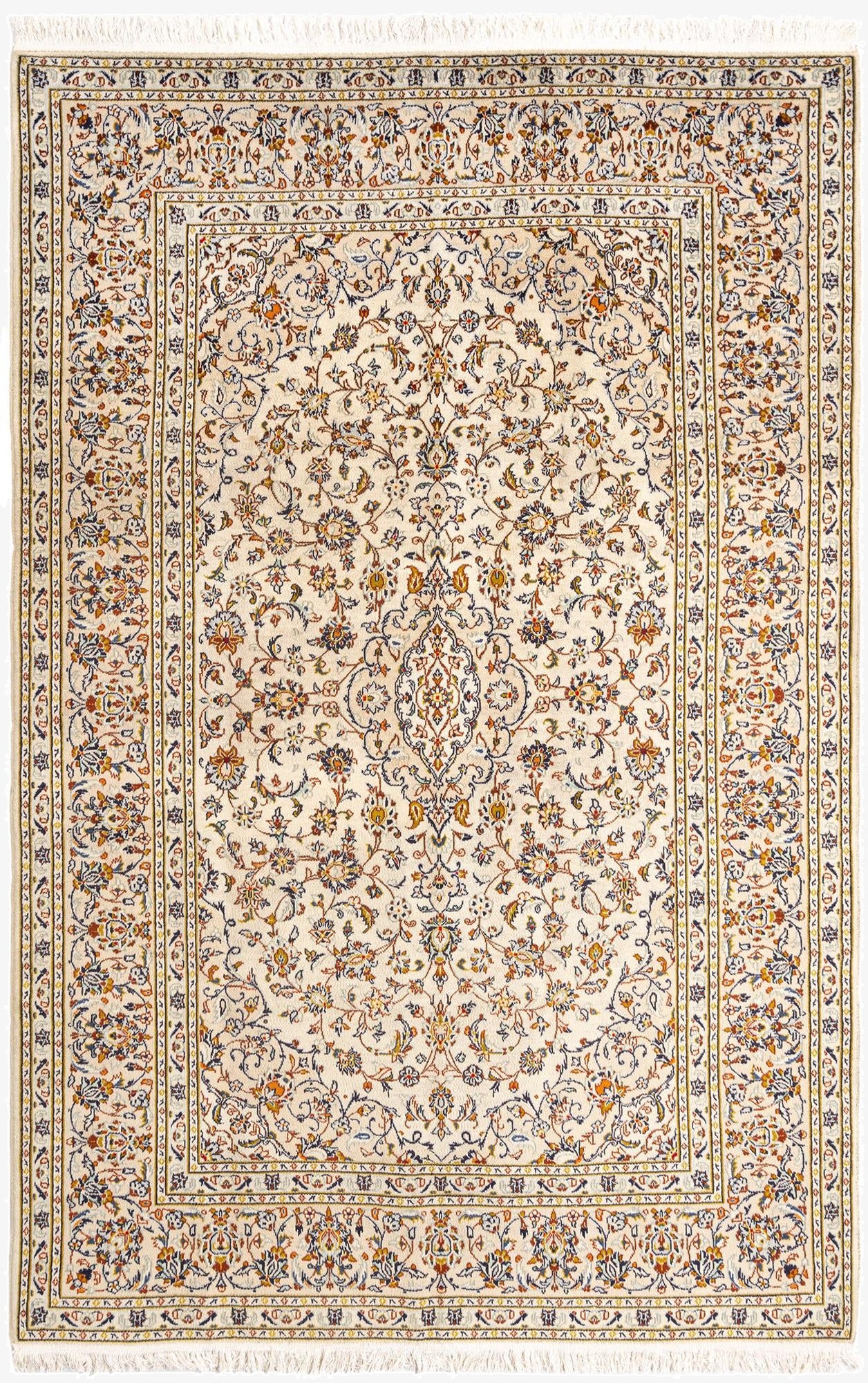  6' 7 x 10' 2 Kashan Wool Rug