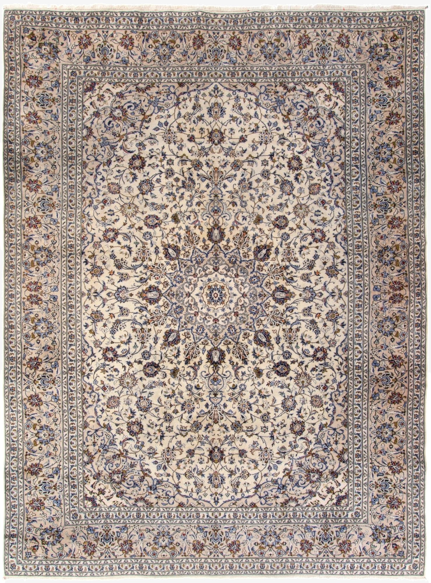  9' 9 x 12' 11  Hand Knotted Kashan Persian Wool Rug