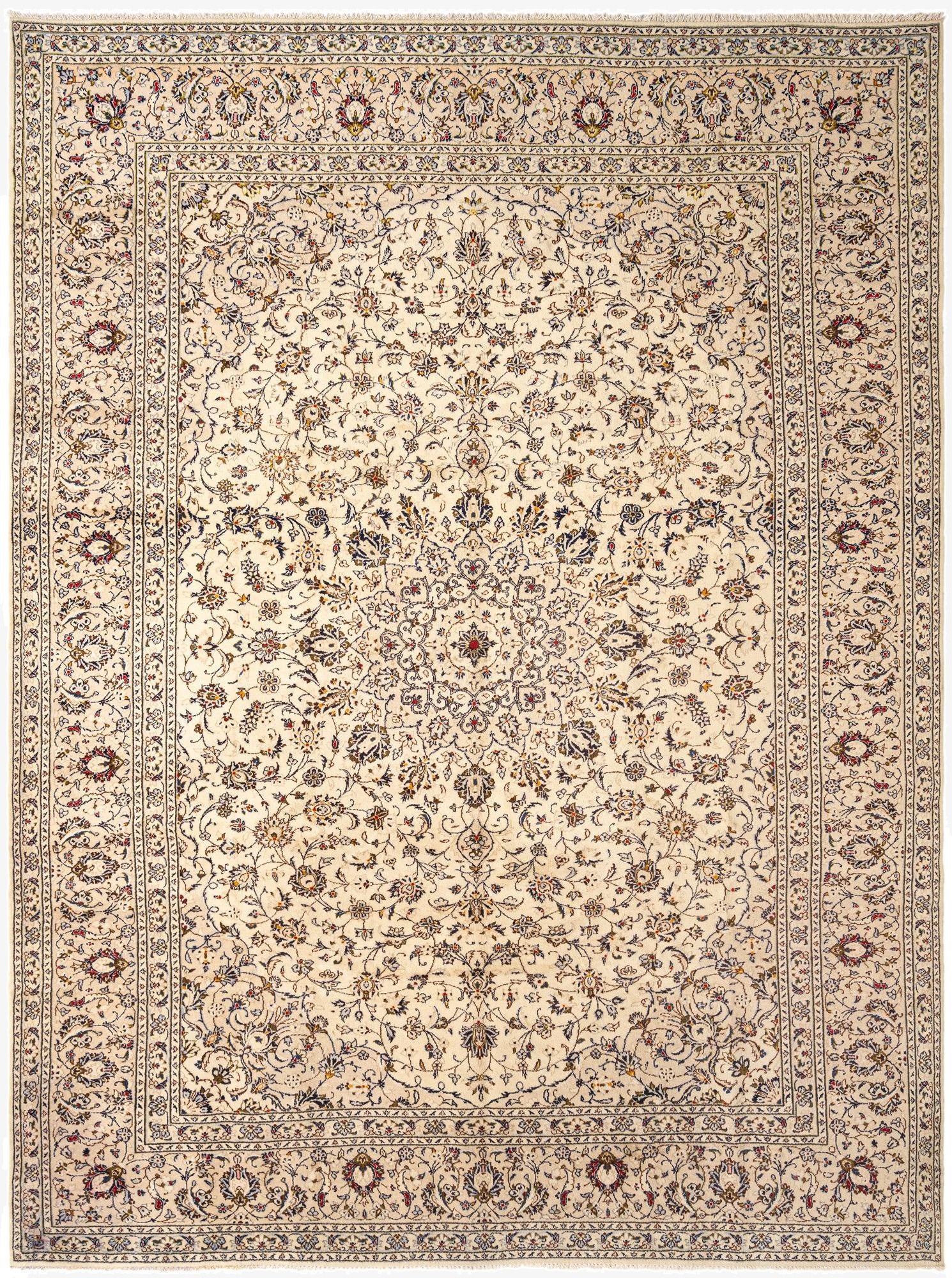  9' 9 x 13' Kashan Wool Rug