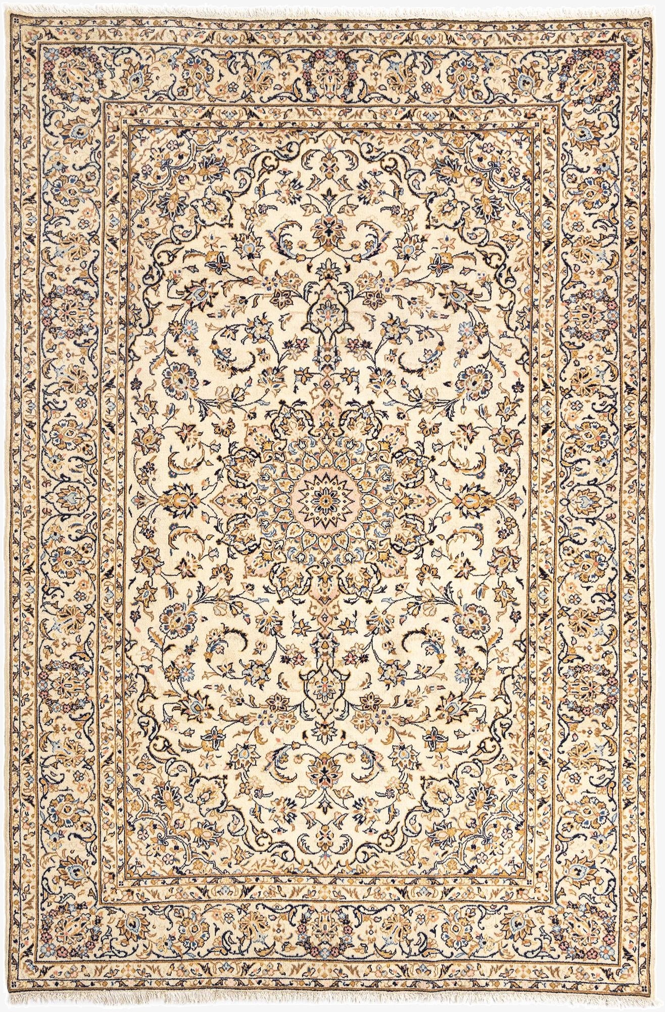  6' 5 x 9' 9 Kashan Wool Rug