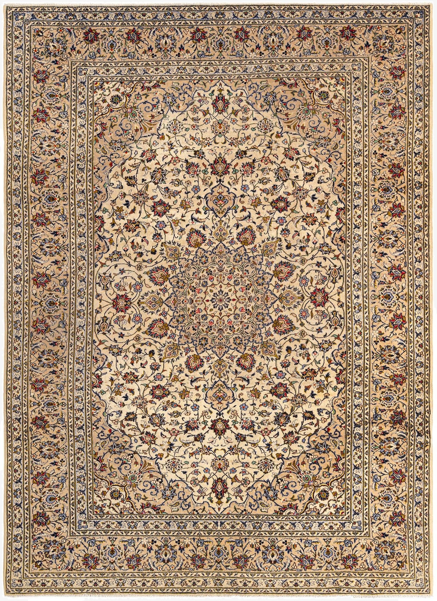  8' x 11' 3 Kashan Wool Rug