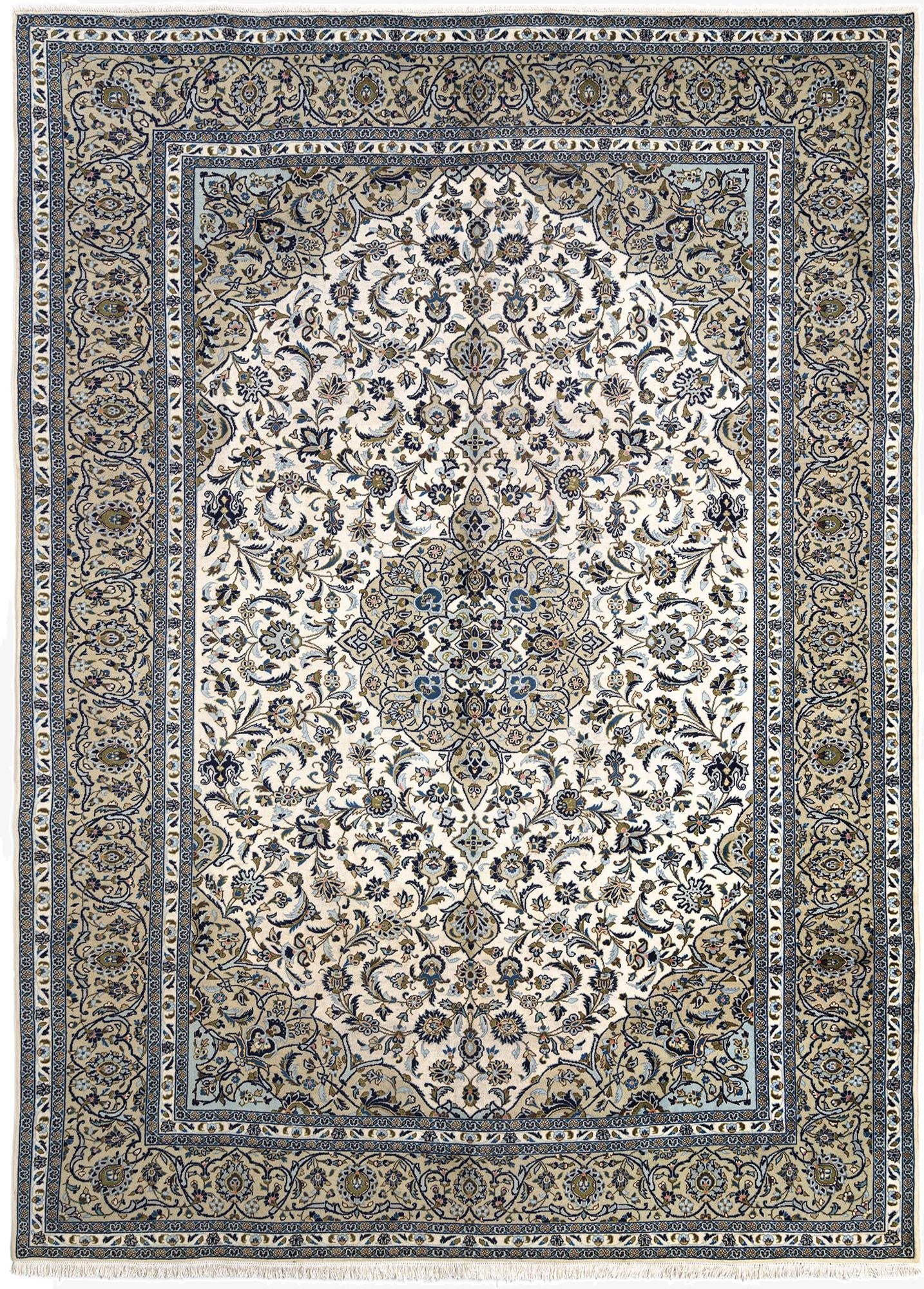  9' 8 x 13' 5 Kashan Wool Rug