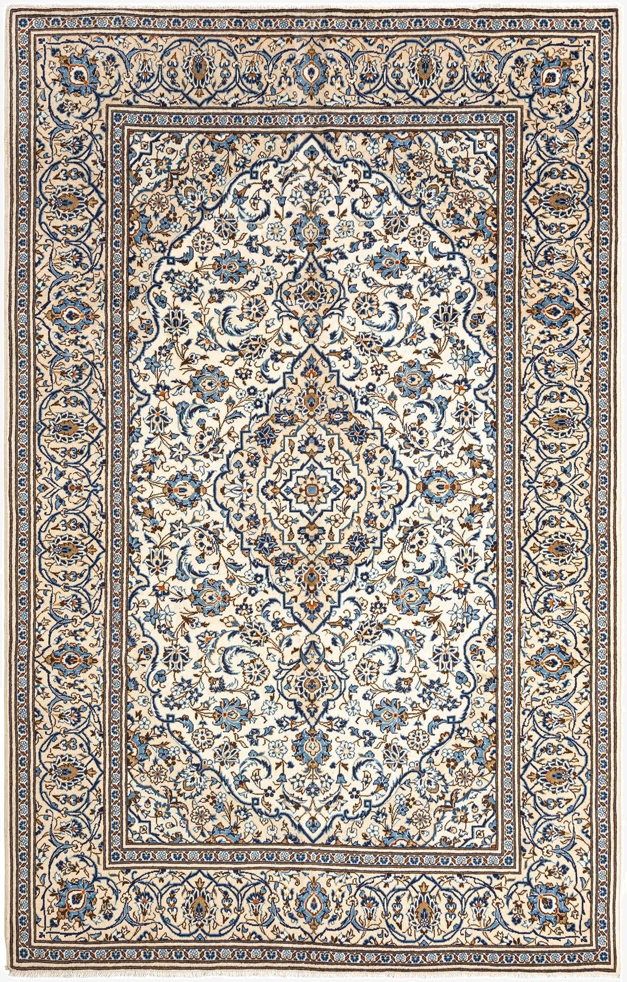  6' 9 x 10' 4 Kashan Wool Rug