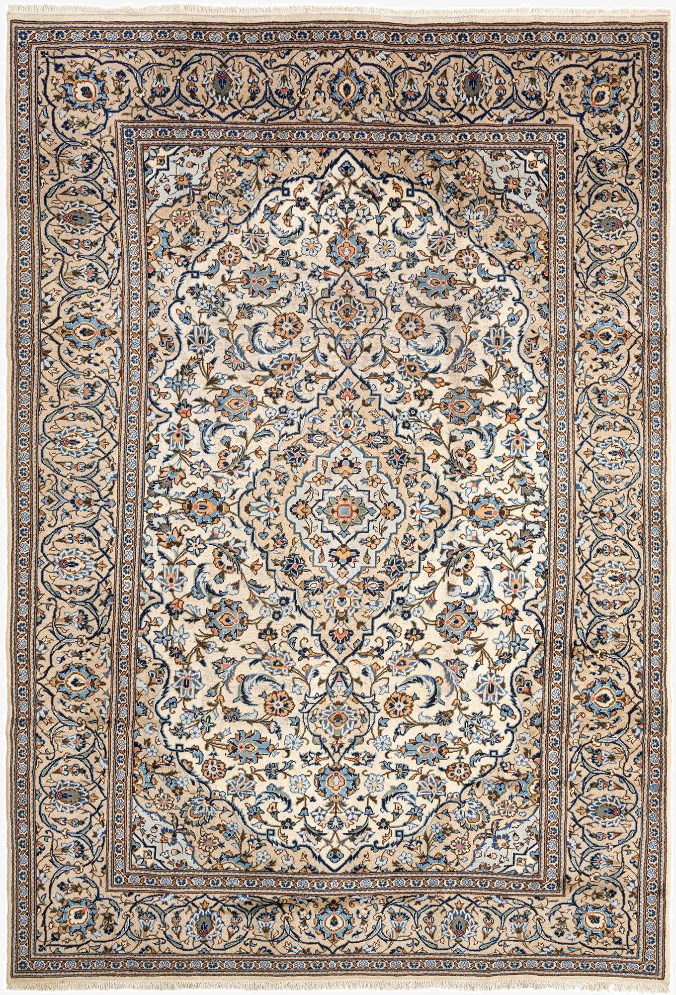  8' x 11' 6 Kashan Wool Rug