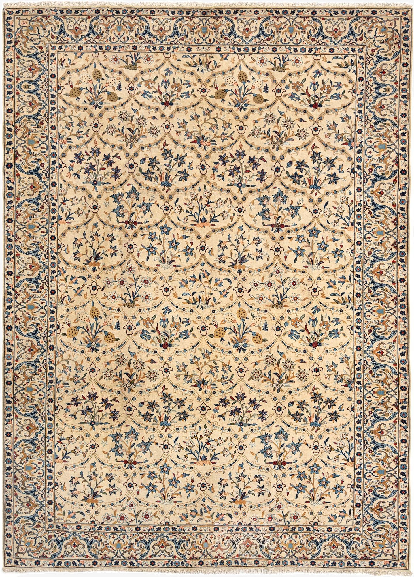  7' 3 x 10' 1 Kashan Wool Rug