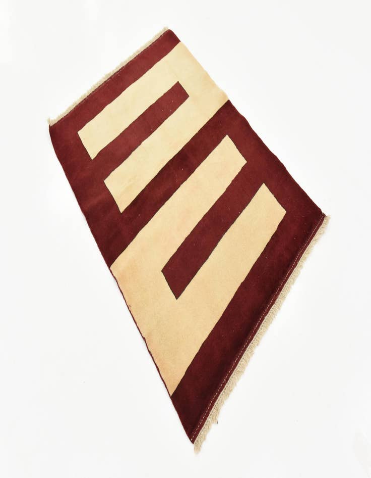 Detail image of  3' 7 x 4' 10  Hand Knotted Kashkuli Gabbeh Persian Wool Rug