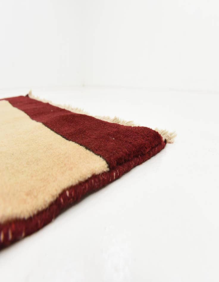 Detail image of  3' 7 x 4' 10  Hand Knotted Kashkuli Gabbeh Persian Wool Rug