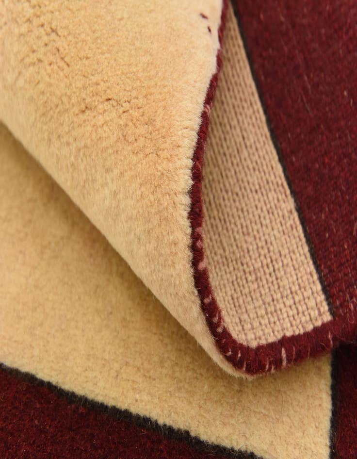 Detail image of  3' 7 x 4' 10  Hand Knotted Kashkuli Gabbeh Persian Wool Rug