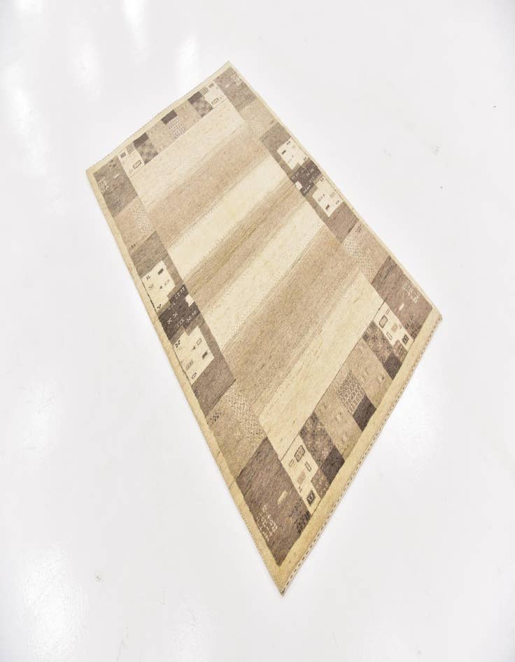 Detail image of  3' 10 x 6'  Hand Knotted Kashkuli Gabbeh Wool Rug