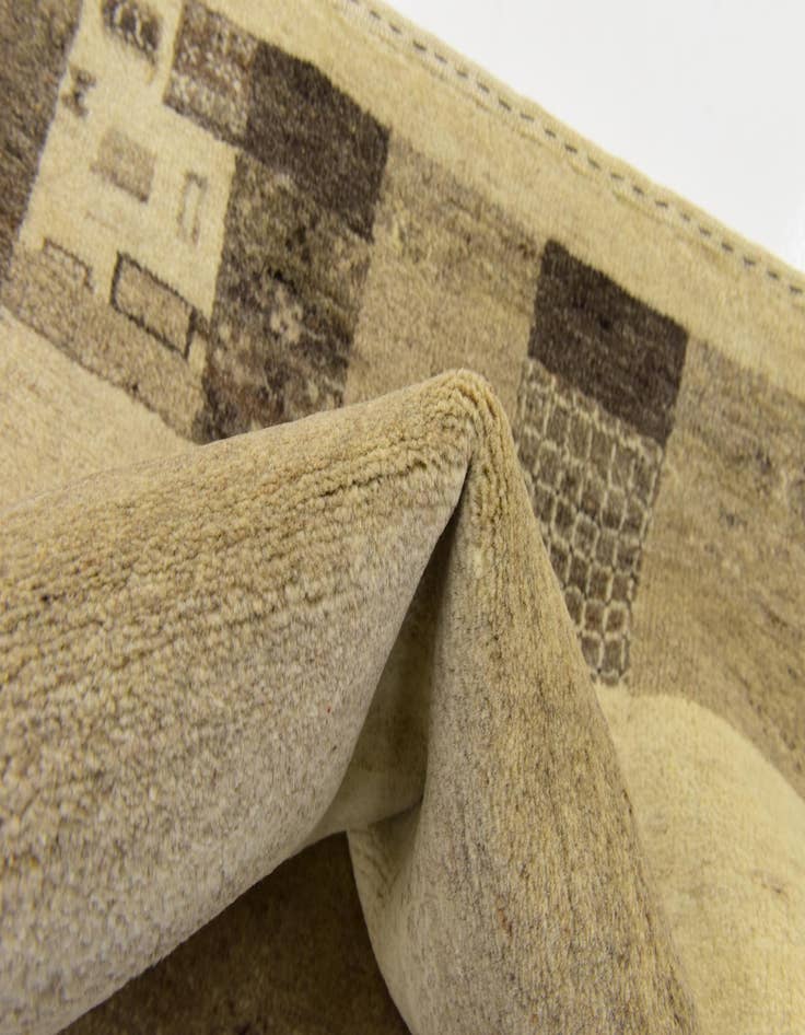 Detail image of  4' x 6'  Hand Knotted Kashkuli Gabbeh Wool Rug