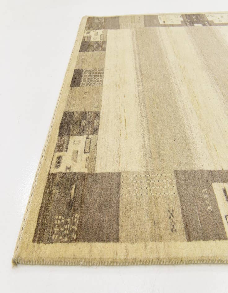 Detail image of  4' x 6'  Hand Knotted Kashkuli Gabbeh Wool Rug