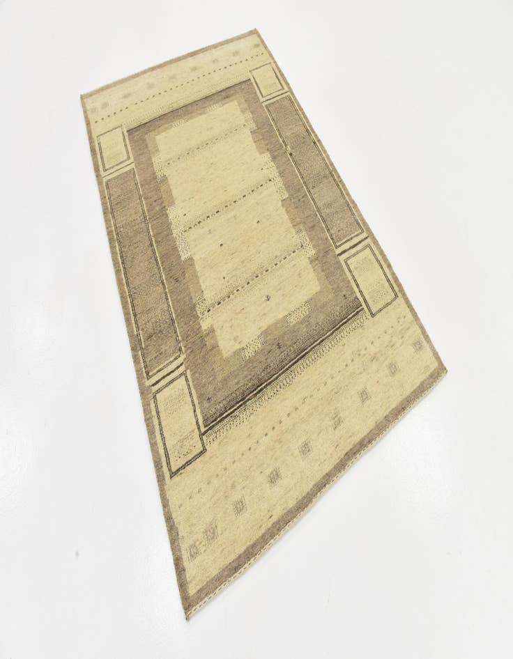 Detail image of  3' 10 x 5' 8  Hand Knotted Kashkuli Gabbeh Wool Rug