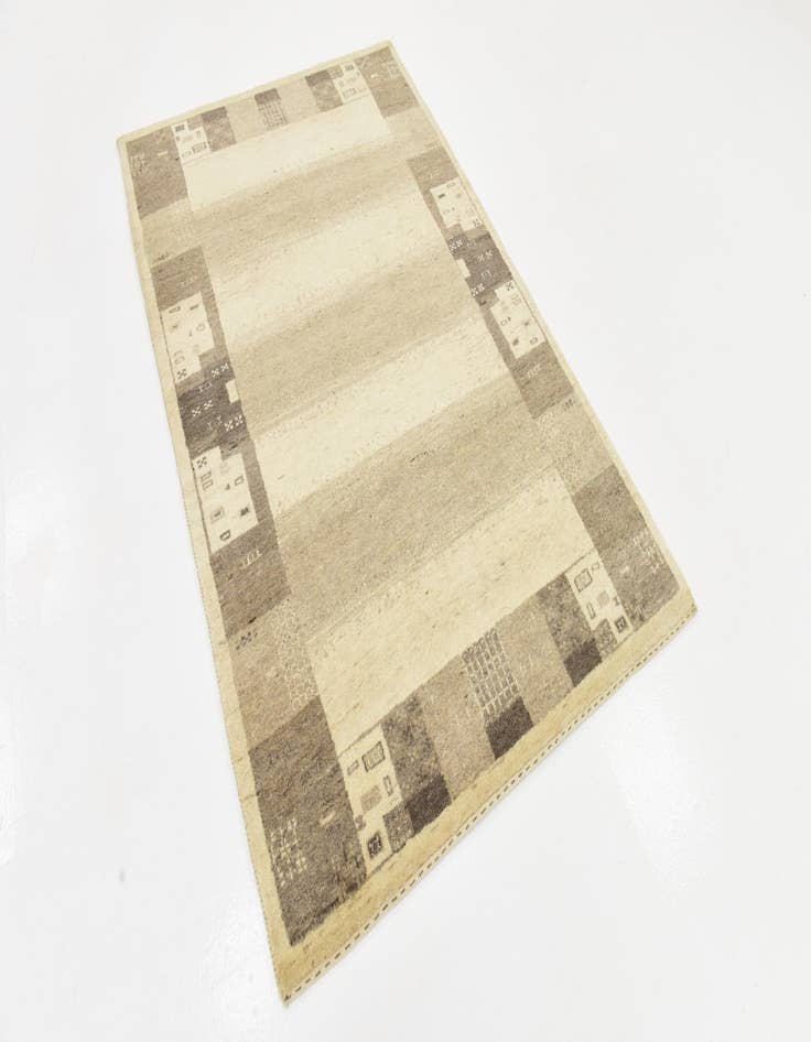 Detail image of  3' 10 x 6'  Hand Knotted Kashkuli Gabbeh Wool Rug