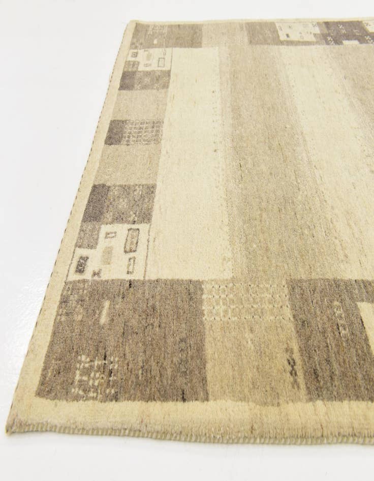 Detail image of  3' 10 x 6'  Hand Knotted Kashkuli Gabbeh Wool Rug