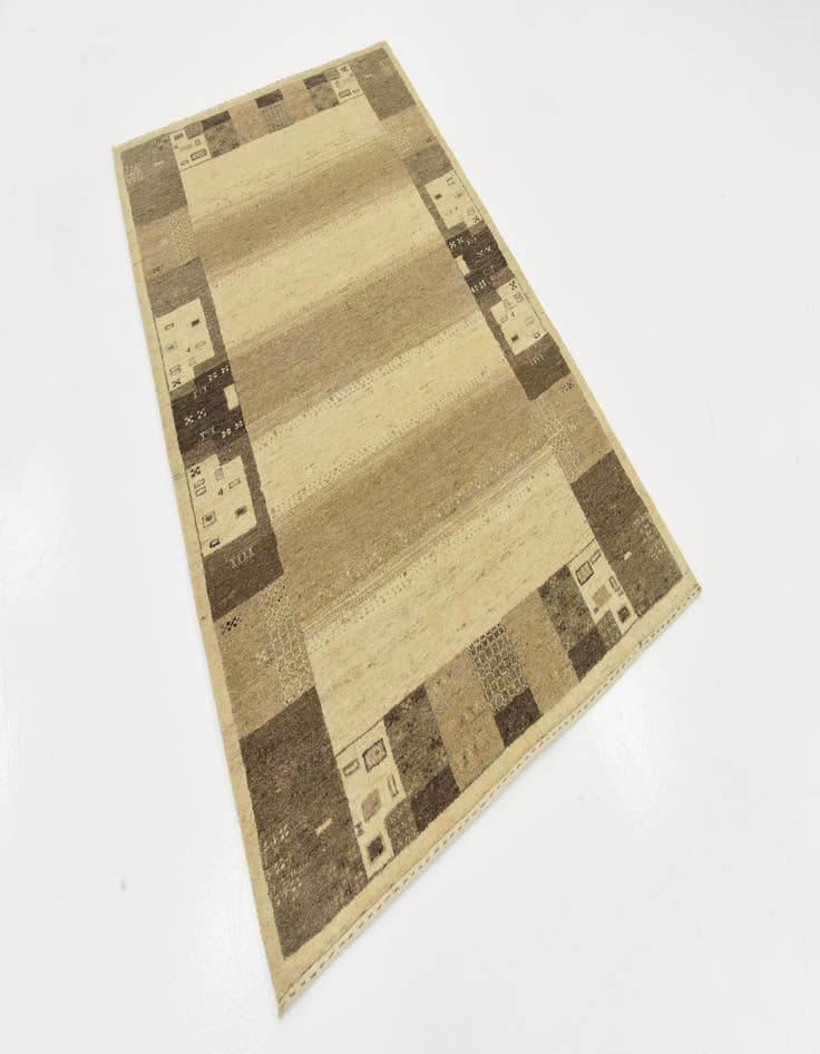 Detail image of  4' x 6' 2  Hand Knotted Kashkuli Gabbeh Wool Rug