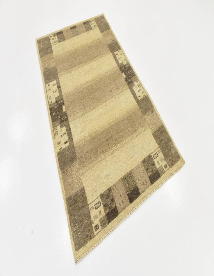 Detail image of  3' 10 x 6'  Hand Knotted Kashkuli Gabbeh Wool Rug