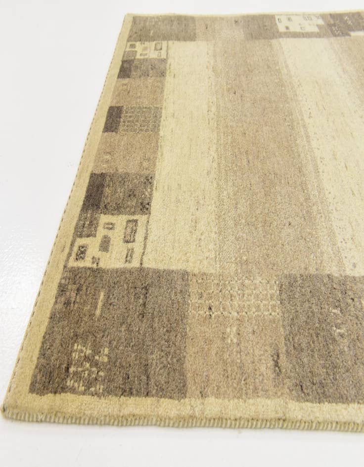 Detail image of  3' 10 x 6'  Hand Knotted Kashkuli Gabbeh Wool Rug