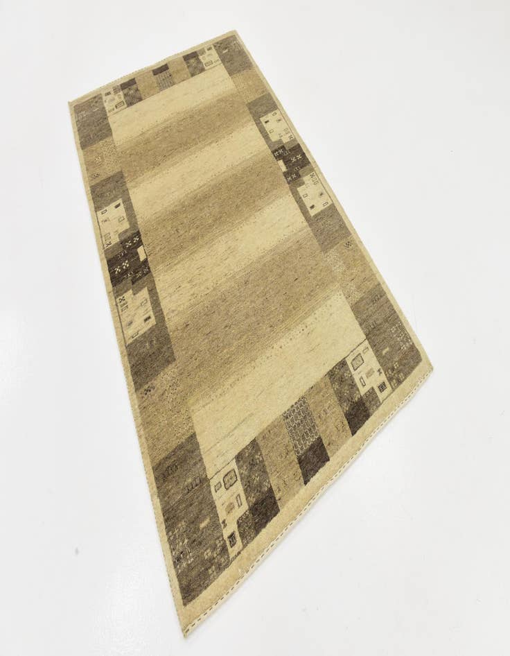 Detail image of  3' 10 x 6'  Hand Knotted Kashkuli Gabbeh Wool Rug