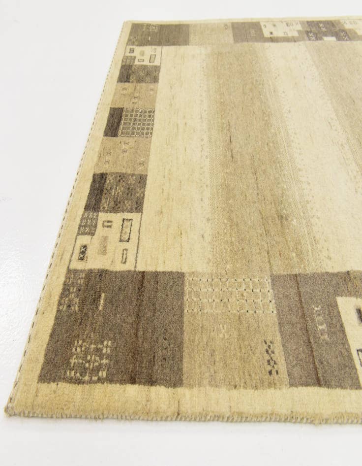 Detail image of  3' 10 x 6'  Hand Knotted Kashkuli Gabbeh Wool Rug