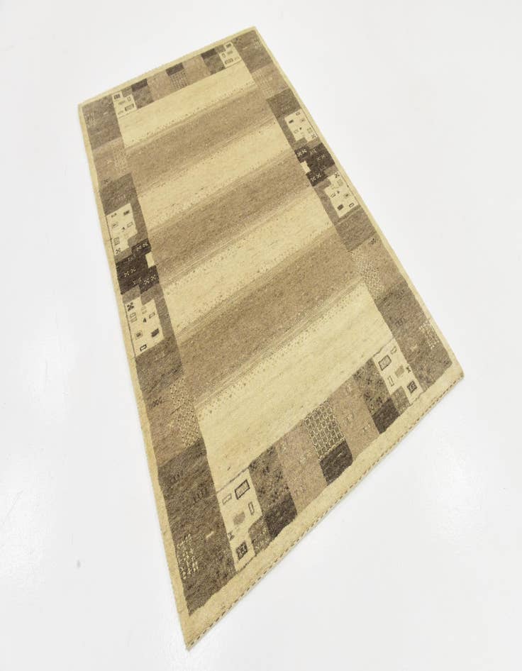 Detail image of  4' x 6'  Hand Knotted Kashkuli Gabbeh Wool Rug