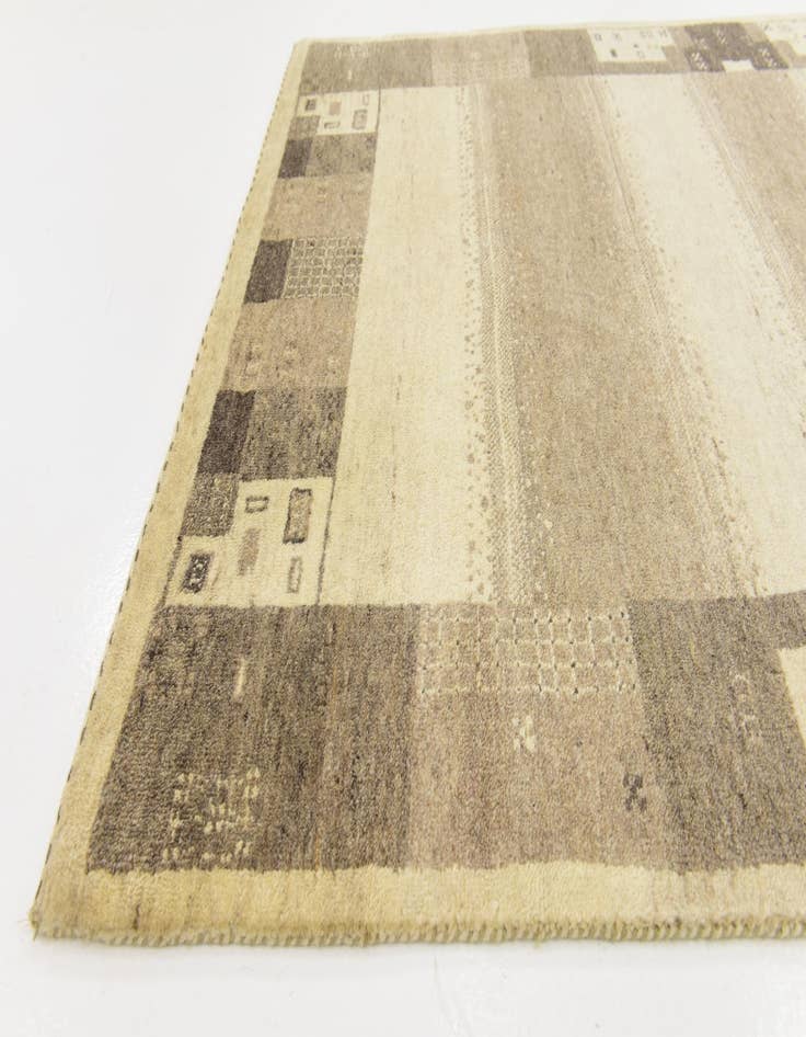 Detail image of  4' x 6'  Hand Knotted Kashkuli Gabbeh Wool Rug