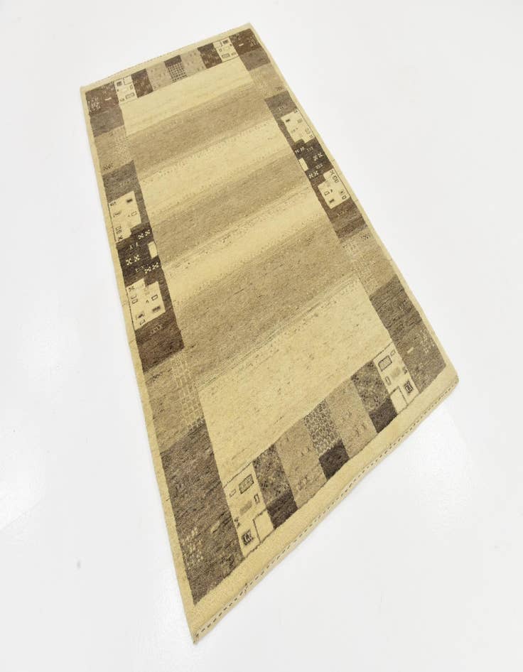 Detail image of  3' 10 x 6' 2  Hand Knotted Kashkuli Gabbeh Wool Rug