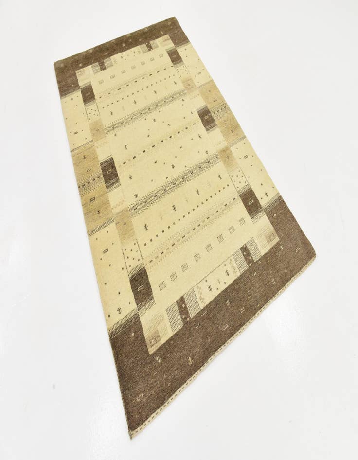 Detail image of  4' x 6'  Hand Knotted Kashkuli Gabbeh Wool Rug