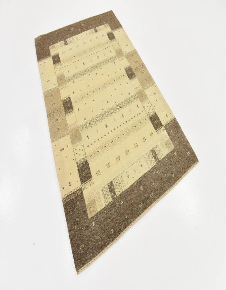 Detail image of  4' x 6'  Hand Knotted Kashkuli Gabbeh Wool Rug