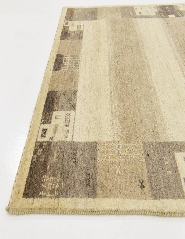 Detail image of  4' x 6'  Hand Knotted Kashkuli Gabbeh Wool Rug