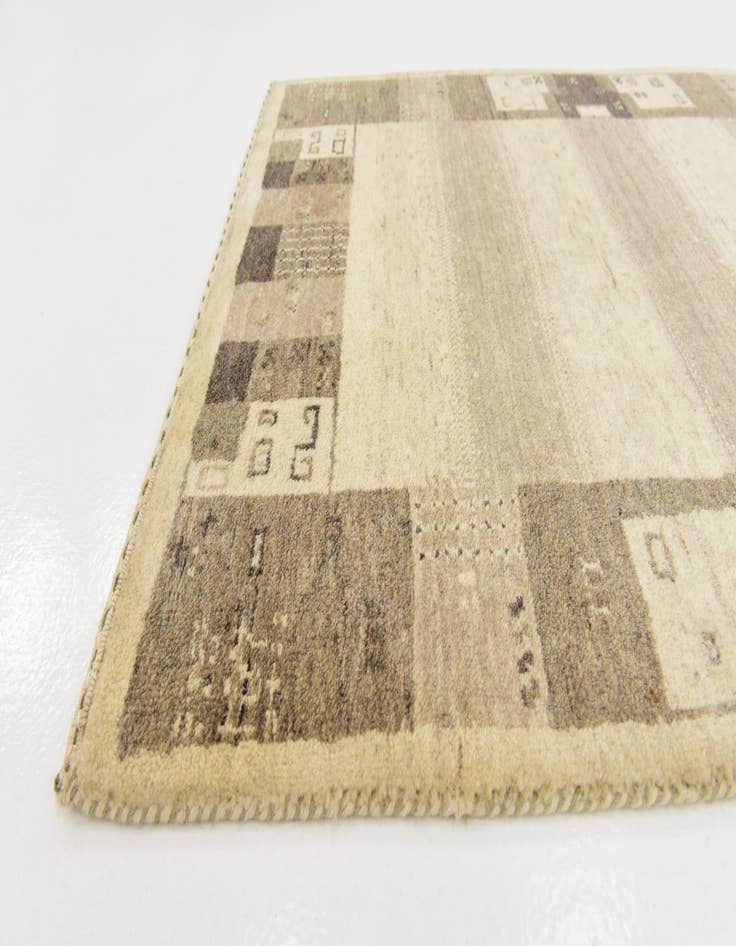 Detail image of  3' x 4' 2  Hand Knotted Kashkuli Gabbeh Wool Rug