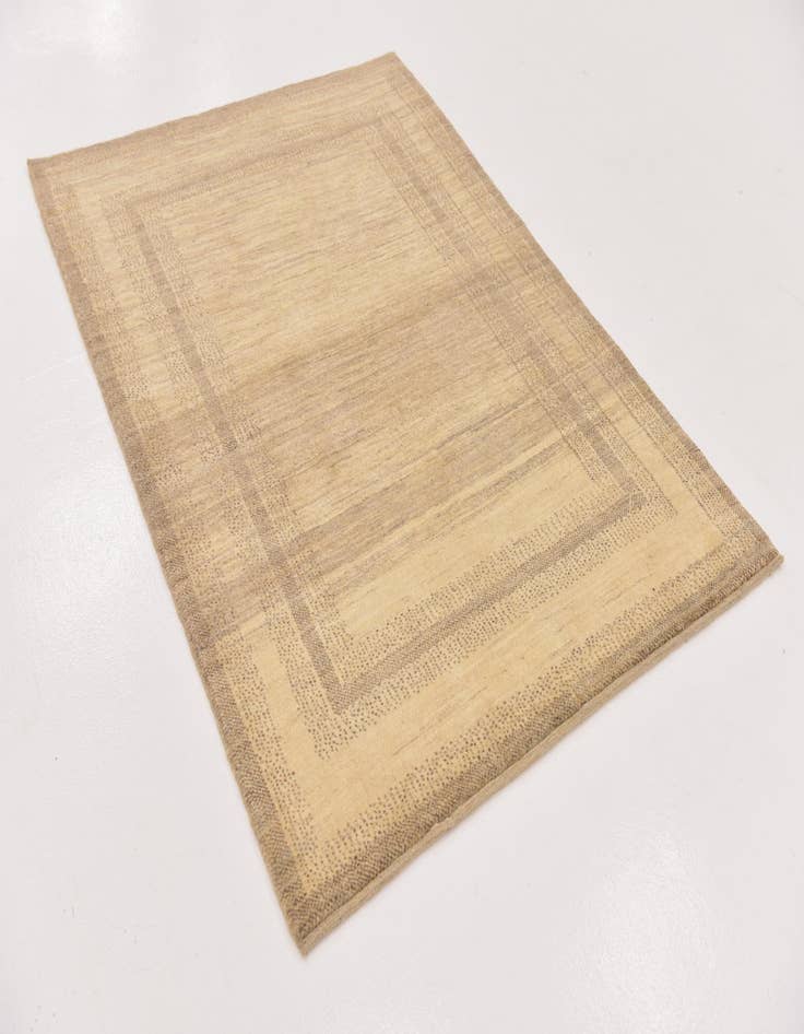 Detail image of  4' 3 x 5' 9  Hand Knotted Kashkuli Gabbeh Oriental Wool Rug