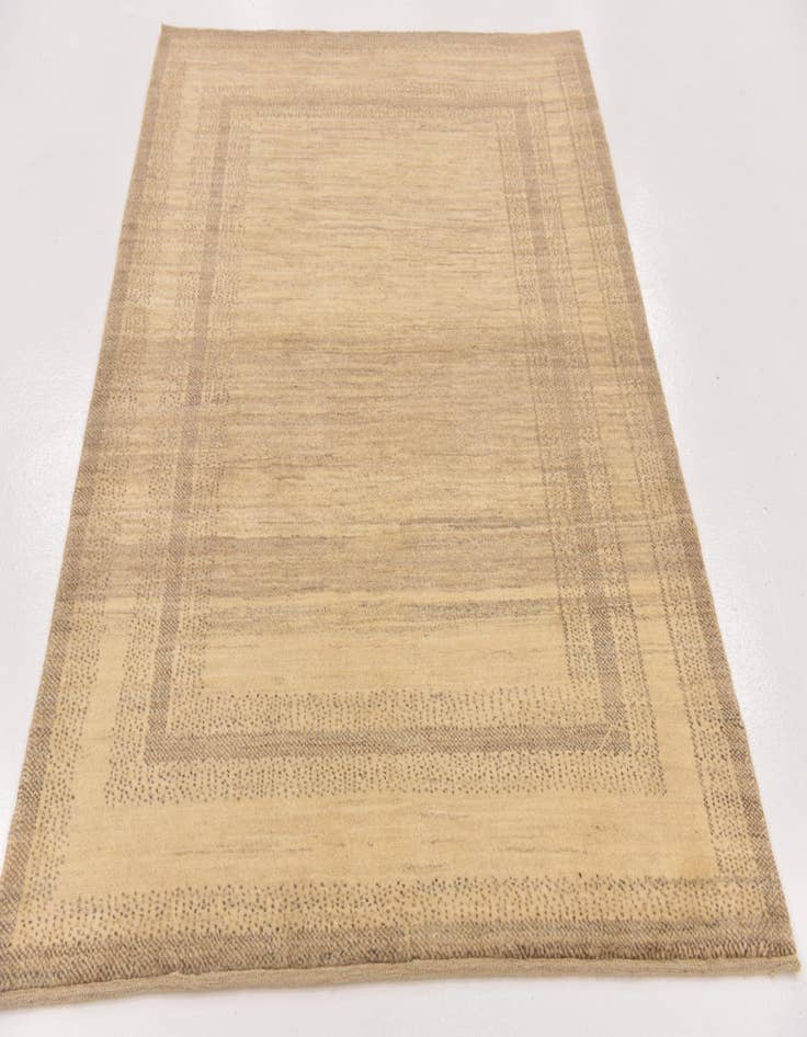 Detail image of  4' 3 x 5' 9  Hand Knotted Kashkuli Gabbeh Oriental Wool Rug