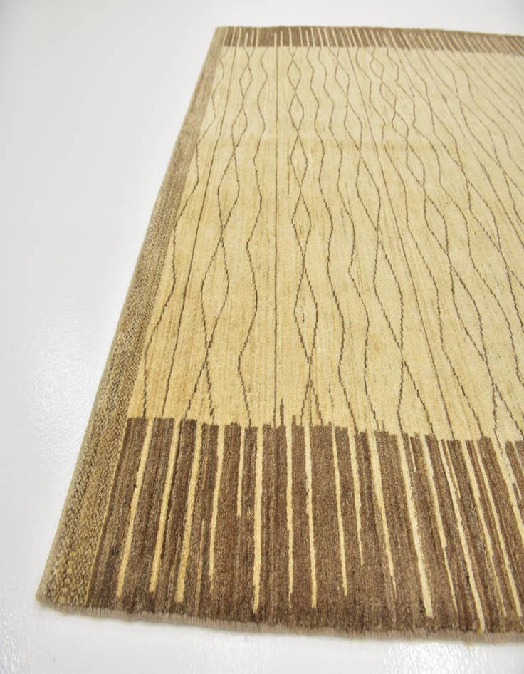 Detail image of  5' 8 x 7' 8  Hand Knotted Kashkuli Gabbeh Wool Rug