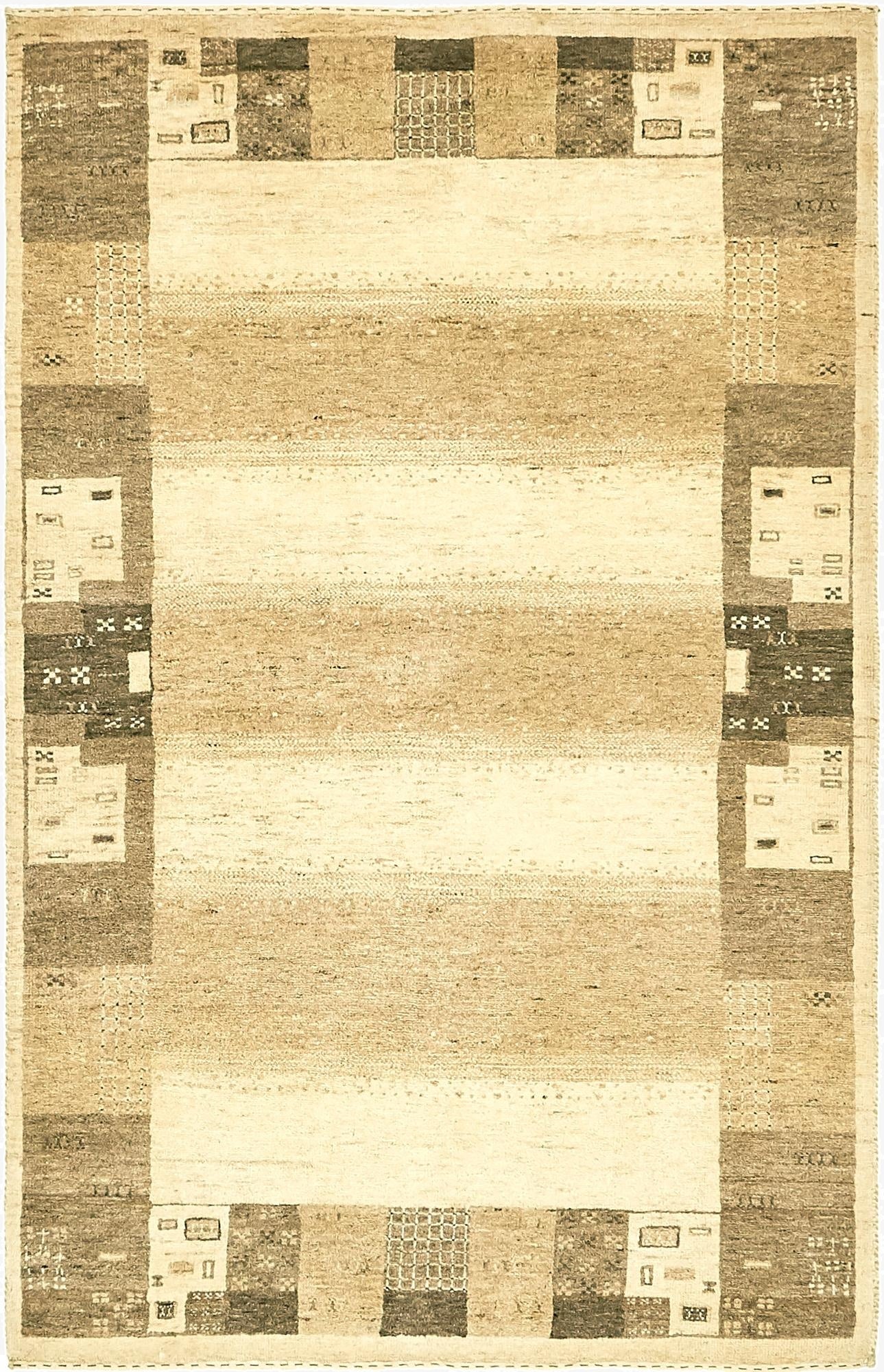 3' 10 x 6'  Hand Knotted Kashkuli Gabbeh Wool Rug