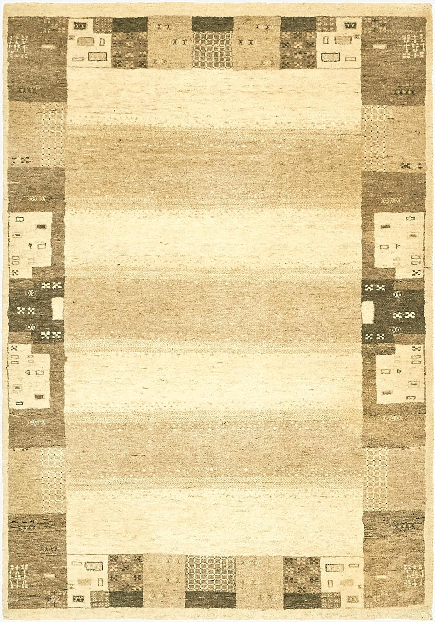  4' x 5' 8  Hand Knotted Kashkuli Gabbeh Wool Rug