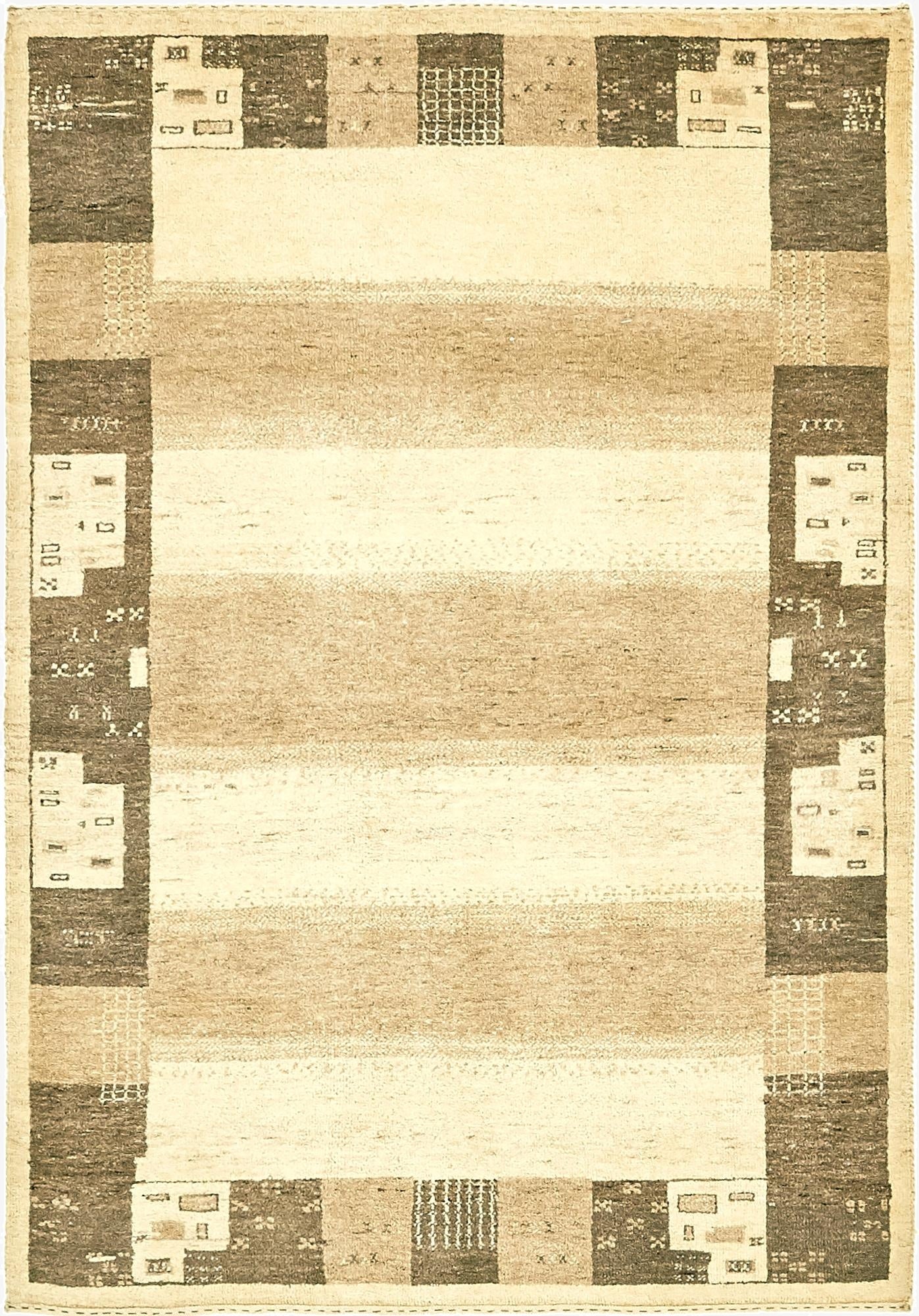  4' x 5' 9  Hand Knotted Kashkuli Gabbeh Wool Rug