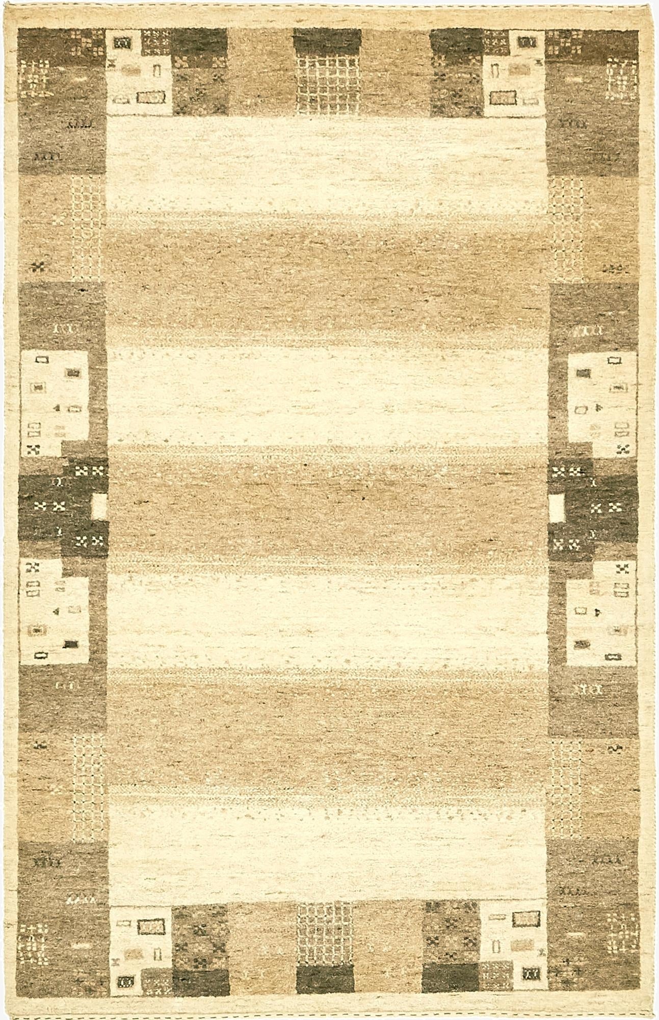  4' x 6'  Hand Knotted Kashkuli Gabbeh Wool Rug