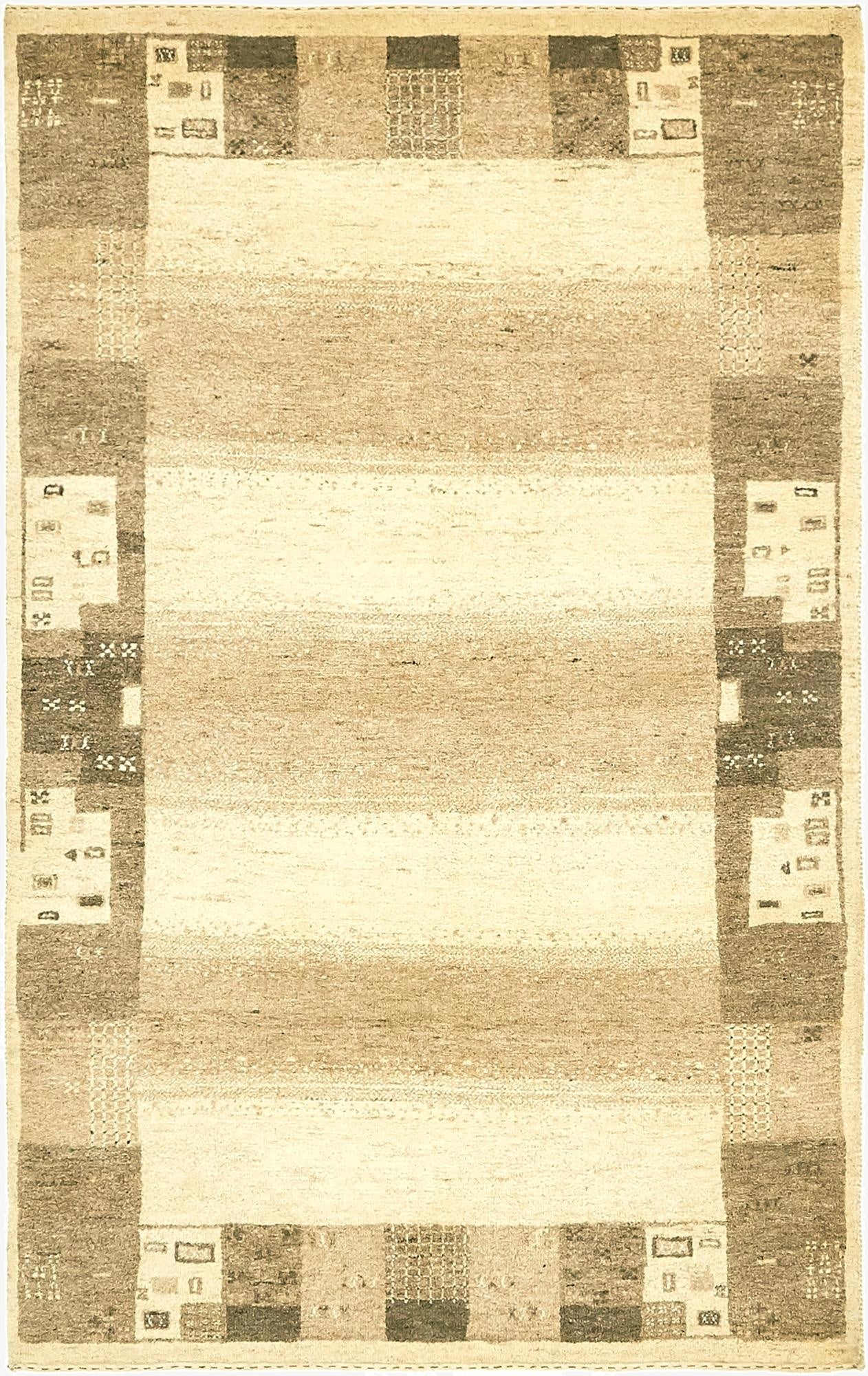  3' 10 x 6'  Hand Knotted Kashkuli Gabbeh Wool Rug