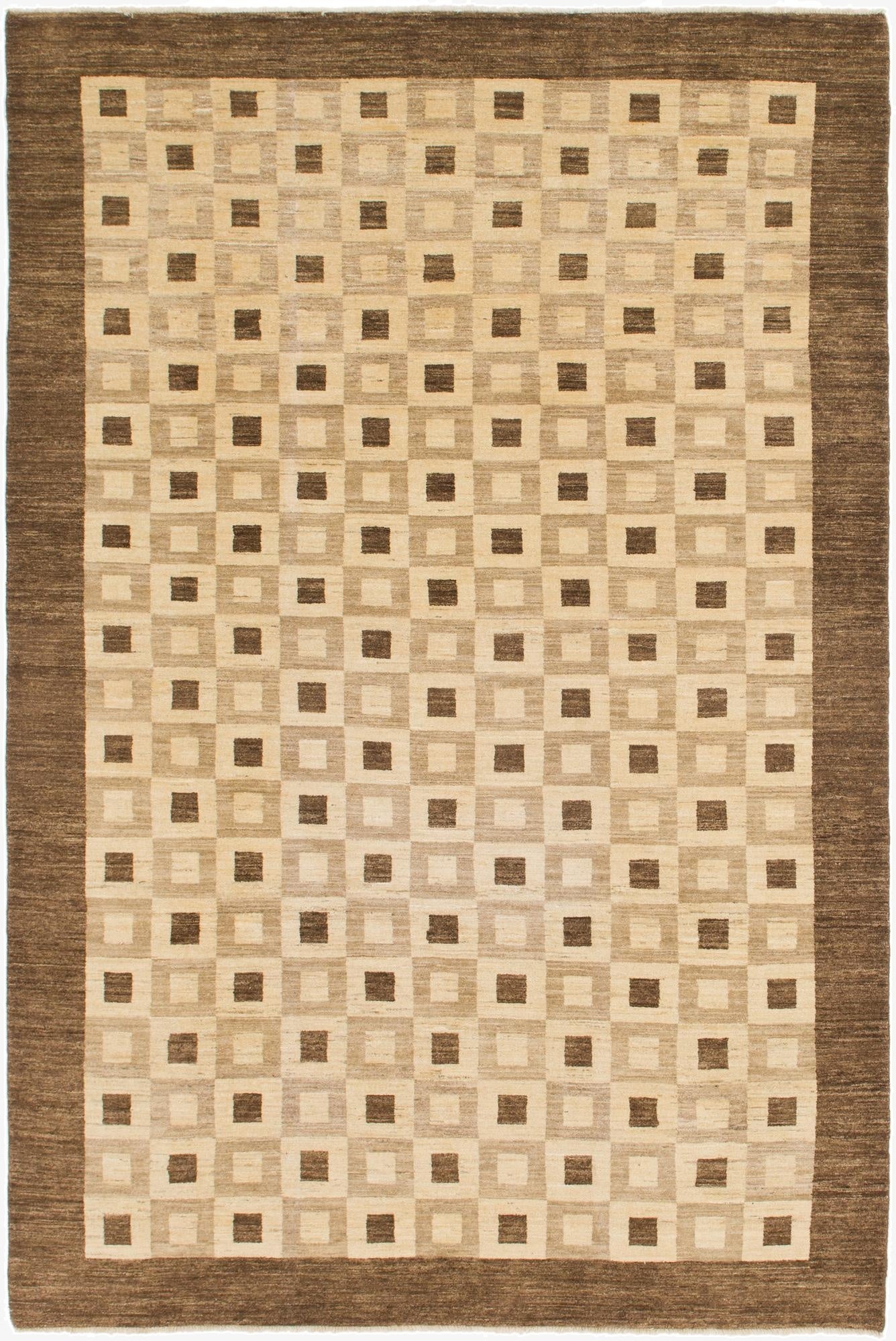  6' 7 x 9' 10  Hand Knotted Kashkuli Gabbeh Wool Rug