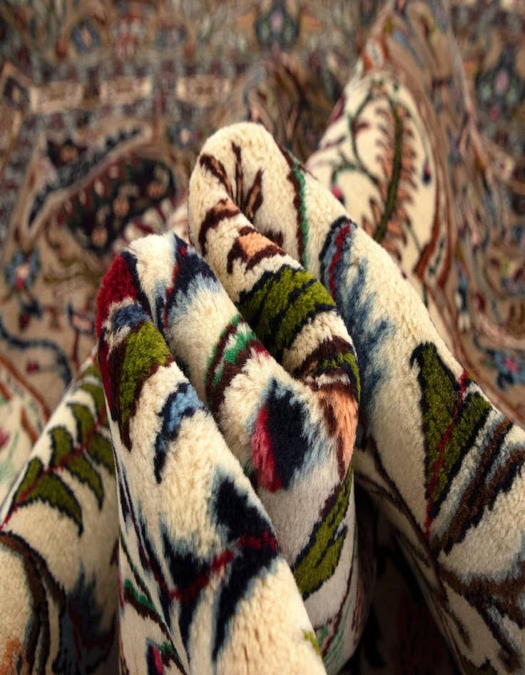 Detail image of  8' 2 x 11' 3  Hand Knotted Kashmar Persian Wool Rug