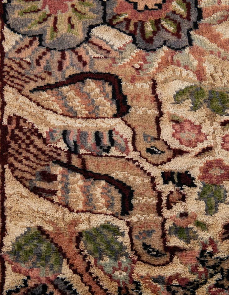 Detail image of  3' 2 x 5' 3  Hand Knotted Kashmir Oriental Rug