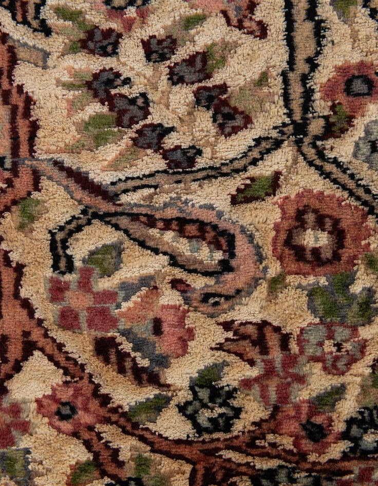 Detail image of  3' 2 x 5' 3  Hand Knotted Kashmir Oriental Rug