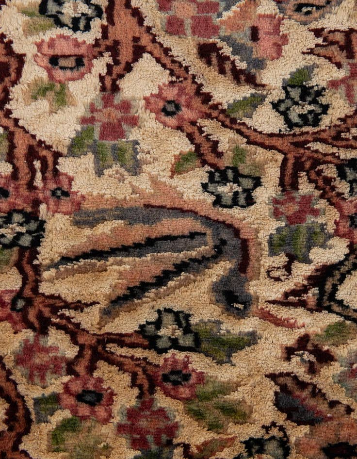 Detail image of  3' 2 x 5' 3  Hand Knotted Kashmir Oriental Rug