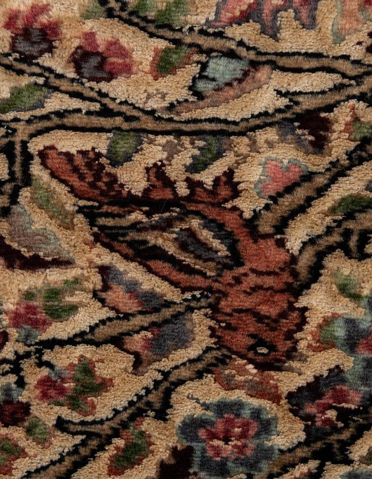 Detail image of  3' 2 x 5' 3  Hand Knotted Kashmir Oriental Rug
