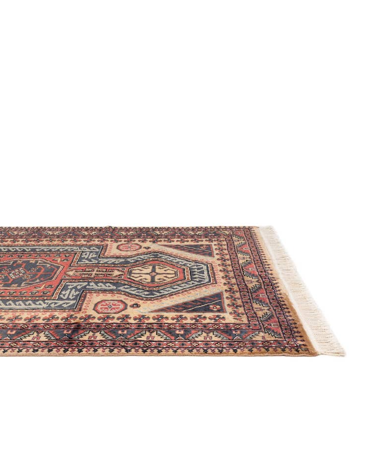 Detail image of  4' 2 x 6' 2  Hand Knotted Kazak Oriental Wool Rug