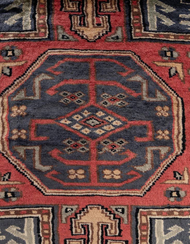 Detail image of  4' 2 x 6' 2  Hand Knotted Kazak Oriental Wool Rug