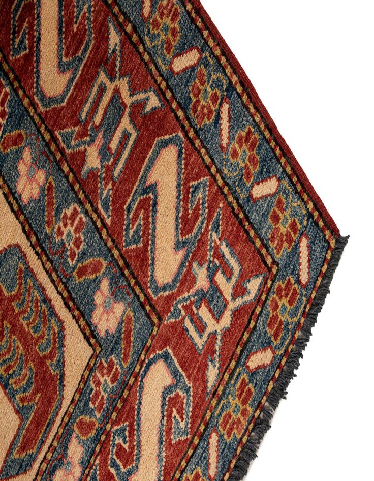 Detail image of  4' 11 x 6' 5  Hand Knotted Kazak Wool Rug